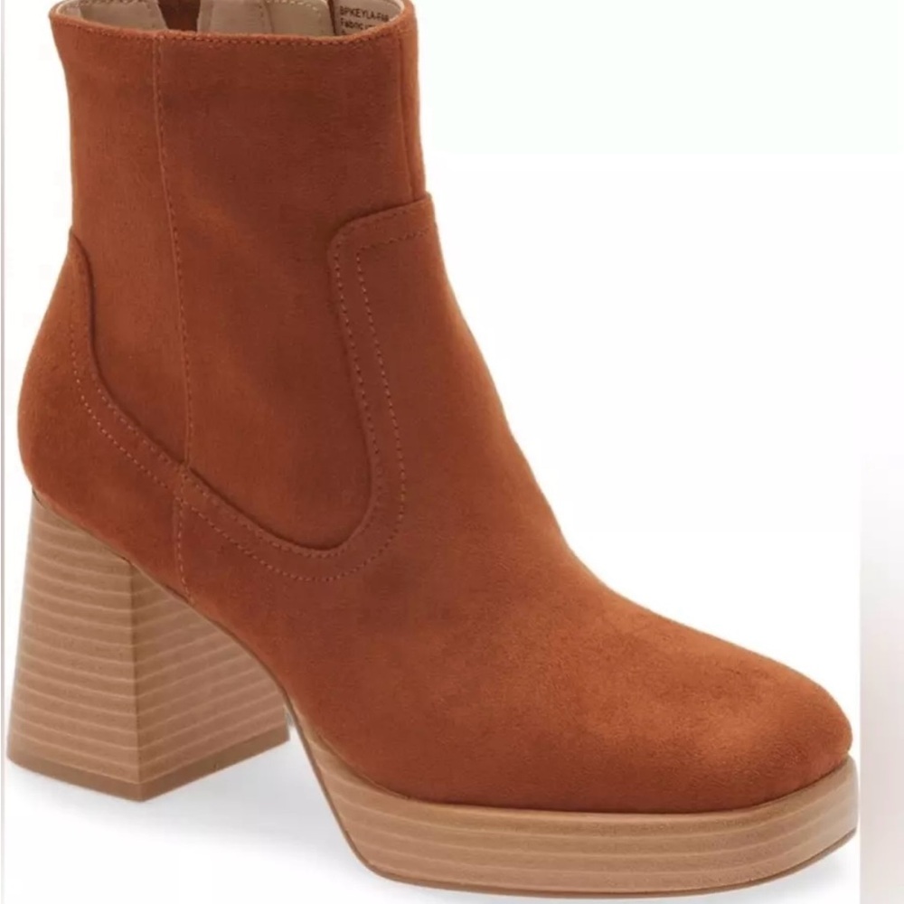 BP faux suede Keyla Platform Booties- Women’s US 10